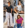 image:imageATHMILE Womens T Shirts Short Sleeve V Neck Summer Tops Basic Tees  Lightweight Breathable Casual Sorf Plus Size Spring Summer Tops ClothesLeopard
