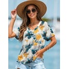 image:imageATHMILE Womens T Shirts Short Sleeve V Neck Summer Tops Basic Tees  Lightweight Breathable Casual Sorf Plus Size Spring Summer Tops ClothesMulti Teal