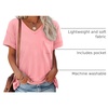 image:imageATHMILE Womens T Shirts Short Sleeve V Neck Summer Tops Basic Tees  Lightweight Breathable Casual Sorf Plus Size Spring Summer Tops ClothesPink