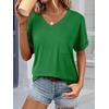 image:imageATHMILE Womens T Shirts Short Sleeve V Neck Summer Tops Basic Tees  Lightweight Breathable Casual Sorf Plus Size Spring Summer Tops ClothesSaint Patrick Green