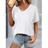 image:imageATHMILE Womens T Shirts Short Sleeve V Neck Summer Tops Basic Tees  Lightweight Breathable Casual Sorf Plus Size Spring Summer Tops ClothesWhite1