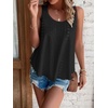 image:imageATHMILE Womens Tank Tops Sleeveless Eyelet Embroidery Scoop Neck Loose Fit Casual Summer Flowy Beach Black