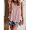 image:imageATHMILE Womens Tank Tops Sleeveless Eyelet Embroidery Scoop Neck Loose Fit Casual Summer Flowy Beach DarkPink