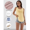 image:imageATHMILE Womens Tank Tops Sleeveless Eyelet Embroidery Scoop Neck Loose Fit Casual Summer Flowy Beach Yellow