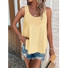 image:imageATHMILE Womens Tank Tops Sleeveless Eyelet Embroidery Scoop Neck Loose Fit Casual Summer Flowy Beach Yellow