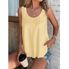 image:imageATHMILE Womens Tank Tops Sleeveless Eyelet Embroidery Scoop Neck Loose Fit Casual Summer Flowy Beach Yellow