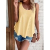 image:imageATHMILE Womens Tank Tops Sleeveless Eyelet Embroidery Scoop Neck Loose Fit Casual Summer Flowy Beach Yellow