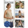 image:imageATHMILE Womens Tank Tops Sleeveless Summer Top Spaghetti Strap  Flowy Boho ClothesLoose Spring Shirt Loose FitBeach Vacation Camisole EyeletApricot