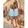 image:imageATHMILE Womens Tank Tops Sleeveless Summer Top Spaghetti Strap  Flowy Boho ClothesLoose Spring Shirt Loose FitBeach Vacation Camisole EyeletBlue