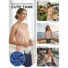 image:imageATHMILE Womens Tank Tops Sleeveless Summer Top Spaghetti Strap  Flowy Boho ClothesLoose Spring Shirt Loose FitBeach Vacation Camisole EyeletCoral