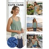 image:imageATHMILE Womens Tank Tops Sleeveless Summer Top Spaghetti Strap  Flowy Boho ClothesLoose Spring Shirt Loose FitBeach Vacation Camisole EyeletGreen