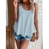 image:imageATHMILE Womens Tank Tops Sleeveless Summer Top Spaghetti Strap  Flowy Boho ClothesLoose Spring Shirt Loose FitBeach Vacation Camisole EyeletGrey Blue