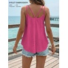 image:imageATHMILE Womens Tank Tops Sleeveless Summer Top Spaghetti Strap  Flowy Boho ClothesLoose Spring Shirt Loose FitBeach Vacation Camisole EyeletHot Pink
