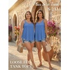 image:imageATHMILE Womens Tank Tops Sleeveless Summer Top Spaghetti Strap  Flowy Boho ClothesLoose Spring Shirt Loose FitBeach Vacation Camisole EyeletIndigo