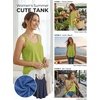 image:imageATHMILE Womens Tank Tops Sleeveless Summer Top Spaghetti Strap  Flowy Boho ClothesLoose Spring Shirt Loose FitBeach Vacation Camisole EyeletLime Green