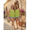 image:imageATHMILE Womens Tank Tops Sleeveless Summer Top Spaghetti Strap  Flowy Boho ClothesLoose Spring Shirt Loose FitBeach Vacation Camisole EyeletLime Green