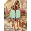 image:imageATHMILE Womens Tank Tops Sleeveless Summer Top Spaghetti Strap  Flowy Boho ClothesLoose Spring Shirt Loose FitBeach Vacation Camisole EyeletMint Green