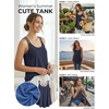 image:imageATHMILE Womens Tank Tops Sleeveless Summer Top Spaghetti Strap  Flowy Boho ClothesLoose Spring Shirt Loose FitBeach Vacation Camisole EyeletNavy