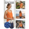 image:imageATHMILE Womens Tank Tops Sleeveless Summer Top Spaghetti Strap  Flowy Boho ClothesLoose Spring Shirt Loose FitBeach Vacation Camisole EyeletOrange