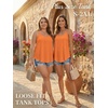 image:imageATHMILE Womens Tank Tops Sleeveless Summer Top Spaghetti Strap  Flowy Boho ClothesLoose Spring Shirt Loose FitBeach Vacation Camisole EyeletOrange