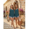 image:imageATHMILE Womens Tank Tops Sleeveless Summer Top Spaghetti Strap  Flowy Boho ClothesLoose Spring Shirt Loose FitBeach Vacation Camisole EyeletPeacock Blue