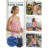 image:imageATHMILE Womens Tank Tops Sleeveless Summer Top Spaghetti Strap  Flowy Boho ClothesLoose Spring Shirt Loose FitBeach Vacation Camisole EyeletPink