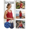 image:imageATHMILE Womens Tank Tops Sleeveless Summer Top Spaghetti Strap  Flowy Boho ClothesLoose Spring Shirt Loose FitBeach Vacation Camisole EyeletRed