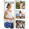 image:imageATHMILE Womens Tank Tops Sleeveless Summer Top Spaghetti Strap  Flowy Boho ClothesLoose Spring Shirt Loose FitBeach Vacation Camisole EyeletWhite