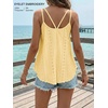 image:imageATHMILE Womens Tank Tops Sleeveless Summer Top Spaghetti Strap  Flowy Boho ClothesLoose Spring Shirt Loose FitBeach Vacation Camisole EyeletYellow
