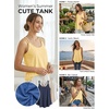 image:imageATHMILE Womens Tank Tops Sleeveless Summer Top Spaghetti Strap  Flowy Boho ClothesLoose Spring Shirt Loose FitBeach Vacation Camisole EyeletYellow