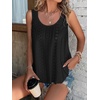 image:imageATHMILE Womens Tank Tops Sleeveless Summer Top Spaghetti Strap  Flowy Boho ClothesLoose Spring Shirt Loose FitBeach Vacation Camisole EyeletZblack