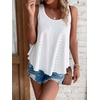 image:imageATHMILE Womens Tank Tops Sleeveless Summer Top Spaghetti Strap  Flowy Boho ClothesLoose Spring Shirt Loose FitBeach Vacation Camisole EyeletZwhite