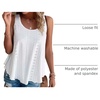 image:imageATHMILE Womens Tank Tops Sleeveless Summer Top Spaghetti Strap  Flowy Boho ClothesLoose Spring Shirt Loose FitBeach Vacation Camisole EyeletZwhite