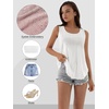 image:imageATHMILE Womens Tank Tops Sleeveless Summer Top Spaghetti Strap  Flowy Boho ClothesLoose Spring Shirt Loose FitBeach Vacation Camisole EyeletZwhite