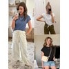 image:imageATHMILE Womens Tops Summer Basic T Shirts Business Casual Loose Fit Cap Sleeve Tee Cute Clothes Trendy Fashion Outfits Light Green