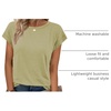 image:imageATHMILE Womens Tops Summer Basic T Shirts Business Casual Loose Fit Cap Sleeve Tee Cute Clothes Trendy Fashion Outfits Light Green