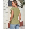 image:imageATHMILE Womens Tops Summer Basic T Shirts Business Casual Loose Fit Cap Sleeve Tee Cute Clothes Trendy Fashion Outfits Light Green