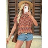image:imageATHMILE Womens Tunics Loose Fit Dressy Blouses Summer Short Sleeve Tops with Curved Hem Beach Vacation Clothes for WomenBoho