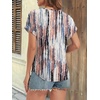 image:imageATHMILE Womens Tunics Loose Fit Dressy Blouses Summer Short Sleeve Tops with Curved Hem Beach Vacation Clothes for WomenTie Dye