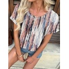image:imageATHMILE Womens Tunics Loose Fit Dressy Blouses Summer Short Sleeve Tops with Curved Hem Beach Vacation Clothes for WomenTie Dye