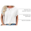 image:imageATHMILE Womens Tunics Loose Fit Dressy Blouses Summer Short Sleeve Tops with Curved Hem Beach Vacation Clothes for WomenWhite