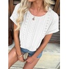 image:imageATHMILE Womens Tunics Loose Fit Dressy Blouses Summer Short Sleeve Tops with Curved Hem Beach Vacation Clothes for WomenWhite
