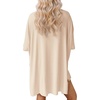 image:imageATHMILE Womens Two Piece Short Lounge Sets Spring Summer Casual Oversized Shirts Airport Travel Outfit Beach Vacation 2026Beige