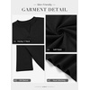image:imageATHMILE Womens V Neck 34 Sleeve T Shirts Spring Summer Tops Tunic Casual Tees Henley Beach Vacation Basic Fashion ClothesHalfblack