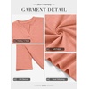 image:imageATHMILE Womens V Neck 34 Sleeve T Shirts Spring Summer Tops Tunic Casual Tees Henley Beach Vacation Basic Fashion ClothesHalfcoral Pink