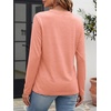 image:imageATHMILE Womens V Neck 34 Sleeve T Shirts Spring Summer Tops Tunic Casual Tees Henley Beach Vacation Basic Fashion ClothesLongcoral Pink