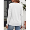 image:imageATHMILE Womens V Neck 34 Sleeve T Shirts Spring Summer Tops Tunic Casual Tees Henley Beach Vacation Basic Fashion ClothesLongwhite