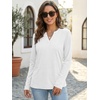 image:imageATHMILE Womens V Neck 34 Sleeve T Shirts Spring Summer Tops Tunic Casual Tees Henley Beach Vacation Basic Fashion ClothesLongwhite