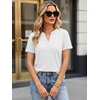 image:imageATHMILE Womens V Neck 34 Sleeve T Shirts Spring Summer Tops Tunic Casual Tees Henley Beach Vacation Basic Fashion ClothesShortwhite