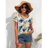 image:imageATHMILE Womens V Neck Short Sleeve Summer T Shirts Curved Hem Plain Top  Lightweight Breathable Casual Spring Summer TeeMulti Teal